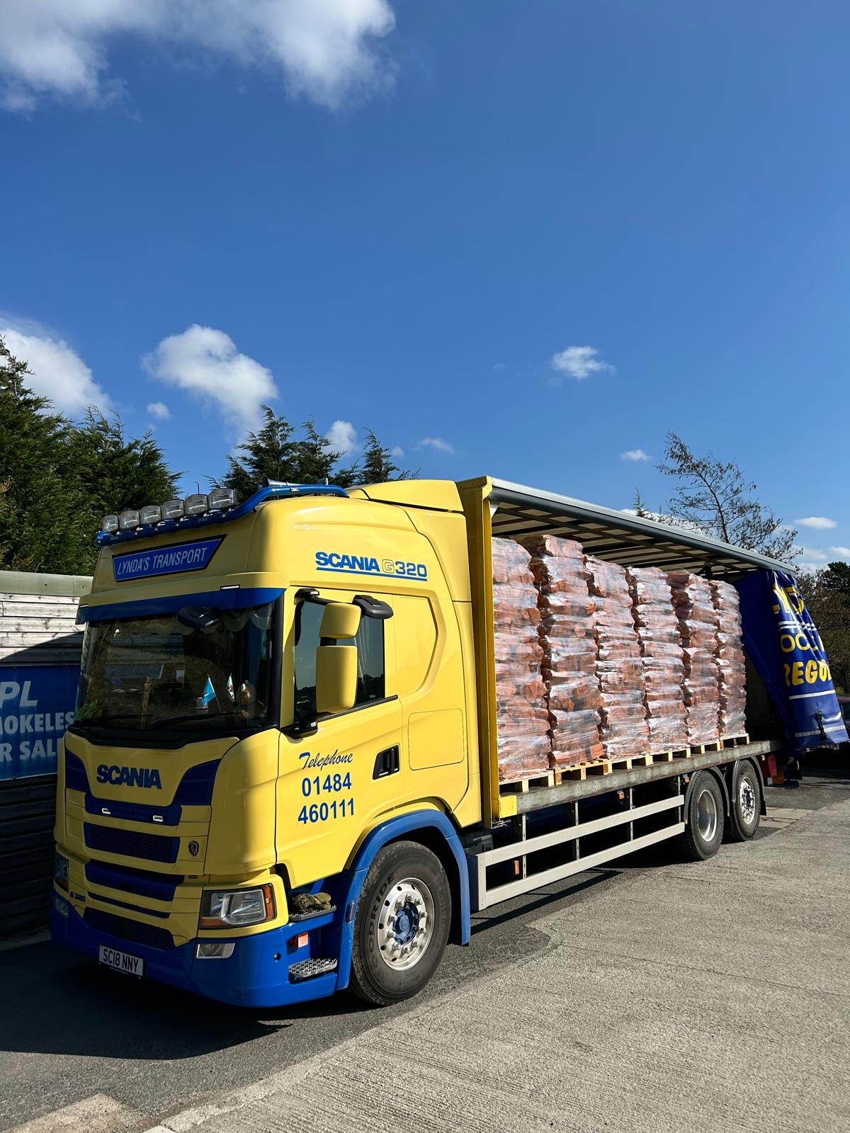Lynda's Transport Scania carrying palletised goods